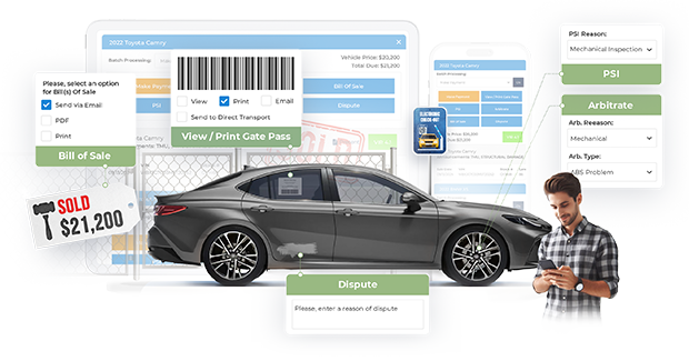 AuctionStreaming electronic checkout