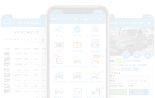 AuctionStreaming mobile dashboard